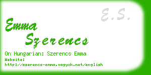 emma szerencs business card